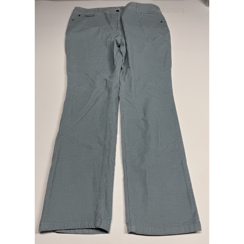 Boden Blue Corduroy Straight Leg Trousers UK Women's 18 US 14 Regular